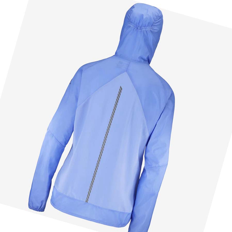 Salomon BONATTI CROSS WIND WINDBREAKERS Jacka Dam Blå | 74015-VQCB