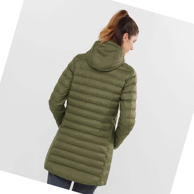 Salomon ESSENTIAL XWARM LONG INSULATED Jacka Dam Olivgröna | 39056-OTCV