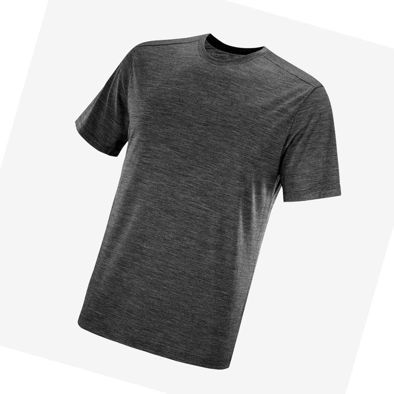 Salomon OUTLIFE MERINO BLEND T-shirt Herr Svarta | 81452-SRNZ