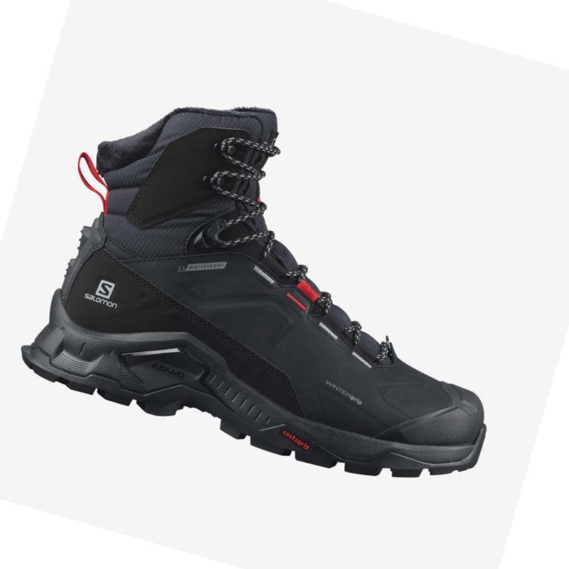 Salomon QUEST WINTER THINSULATE™ CLIMASALOMON™ WATERPROOF Vinterkängor Dam Svarta | 19478-MOAN
